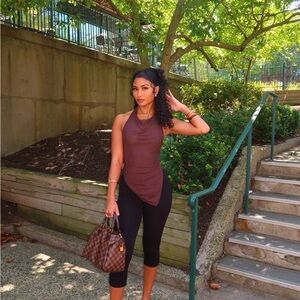 Fashion Nova Brown Halter Top